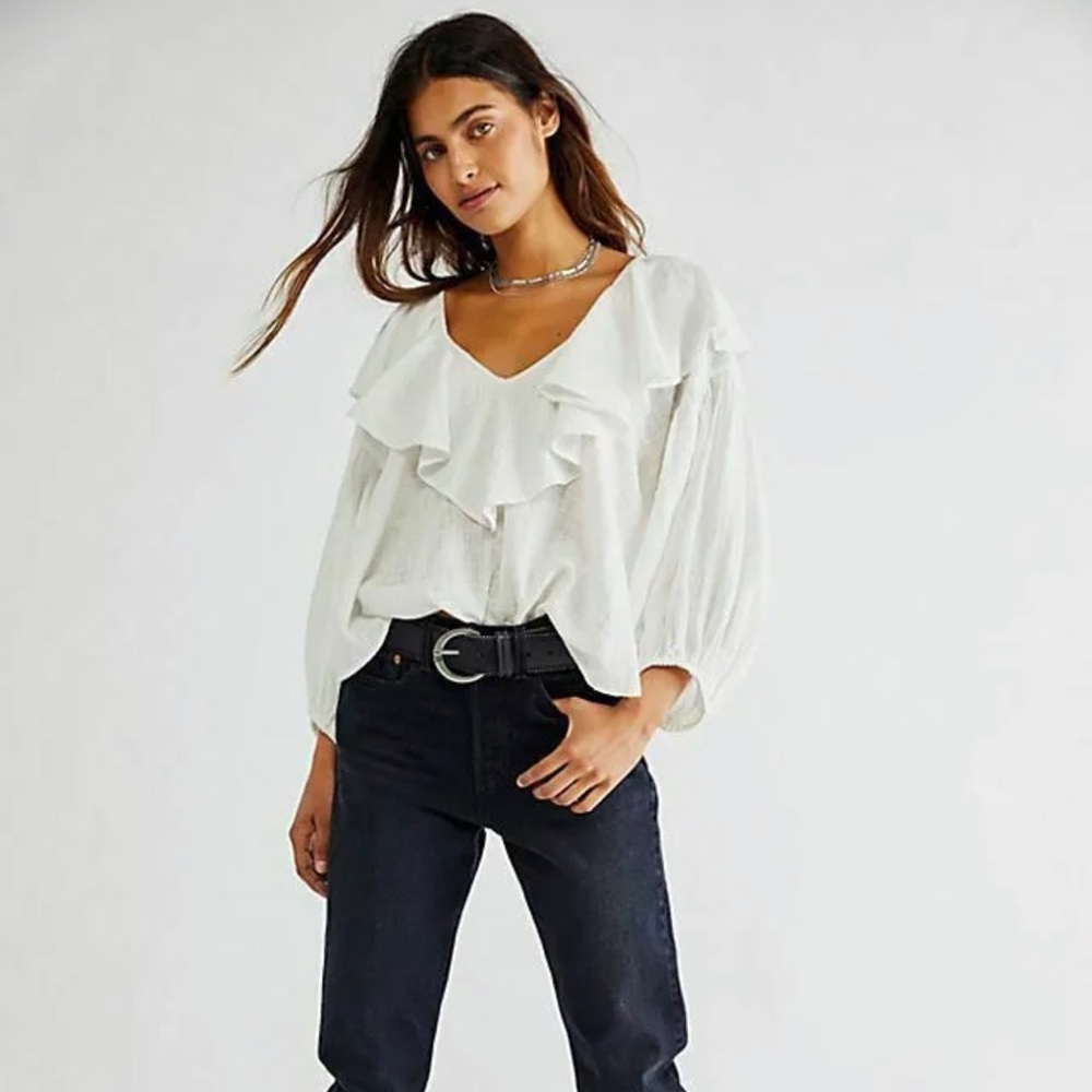 Free People Zuri Ruffled Blouse